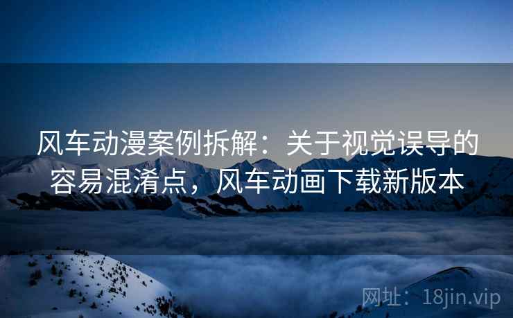 风车动漫案例拆解：关于视觉误导的容易混淆点，风车动画下载新版本