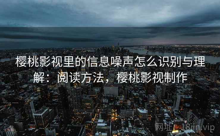 樱桃影视里的信息噪声怎么识别与理解：阅读方法，樱桃影视制作