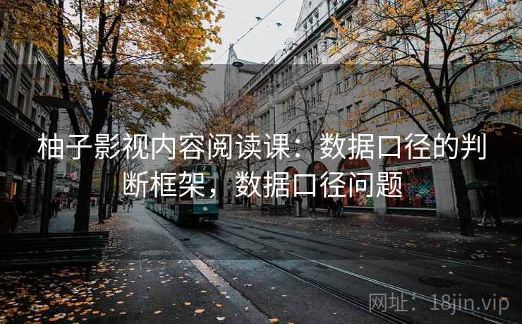 柚子影视内容阅读课：数据口径的判断框架，数据口径问题